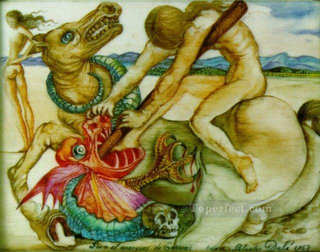 Saint George and the Dragon Surrealism Oil Paintings